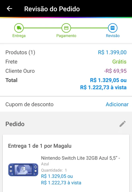 Imagem na descrição da promoção