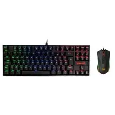 Kit Gamer Redragon - Teclado Mecânico Kumara, RGB, Switch Outemu Blue, PT + Mouse Cobra M711 | R$ 360