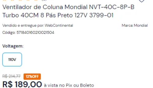 Imagem na descrição da promoção