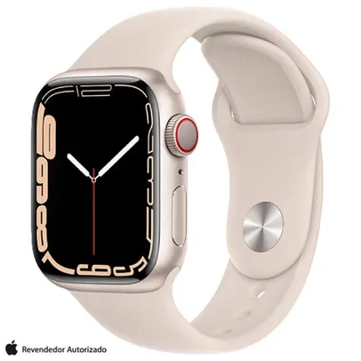 Apple Watch Series 7 (GPS + Cellular, 41mm) -Caixa de Alumínio Estelar