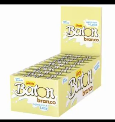 [SÓ NO MOBILE] Chocolate Baton Branco 16g - 30 unidades - Garoto R$24