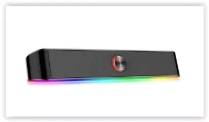 Soundbar Gamer Redragon Adiemus, 6W RMS, RGB, USB, 150Hz/20KHz, Botão Touch, Preto - GS560