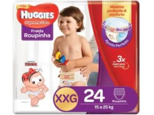 Fraldas Huggies Turma da Mônica Supreme Care - Roupinha Tam. XXG 24 Unidades Tecnologia MaxiSec