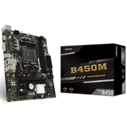 Placa Mãe Biostar B450MH, Chipset B450, AMD AM4, mATX, DDR4