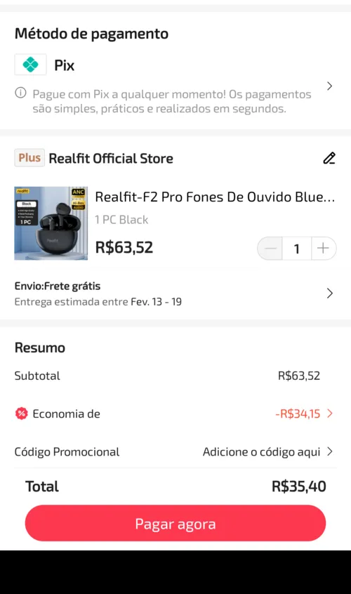 Imagem na descrição da promoção