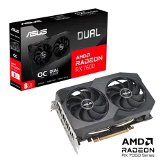 Placa de Vídeo RX7600 ASUS Dual Radeon, 8GB GDDR6 - 90YV0IH2-M0NA00