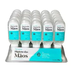 Display com 25 alcool gel de 25g (30ml) | R$86