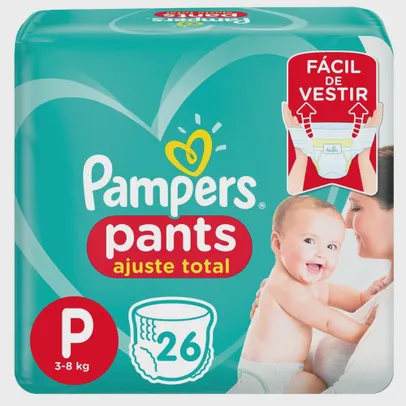 Kit com 5 Fraldas Pampers Pants Ajuste Total P 26 unidades (130 no total)