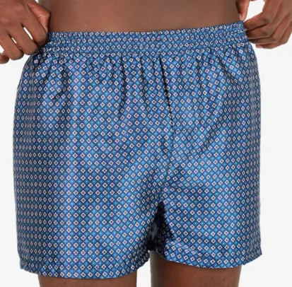 Cueca Samba Canção Losangos Azul Marinho G