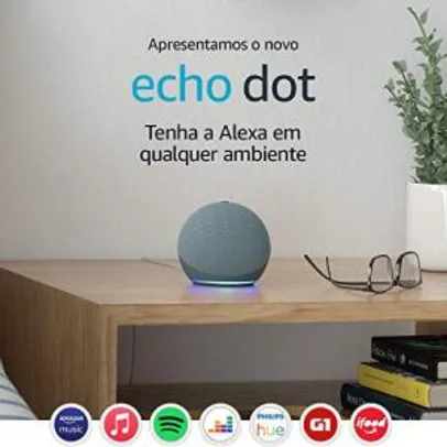 Echo Dot - 4ª Geração: Smart Speaker com Alexa - Cor Azul R$332
