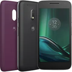 Smartphone Moto G 4 Play DTV Colors Dual Chip Android 6.0 Tela 5'' 16GB Câmera 8MP - Preto - R$639