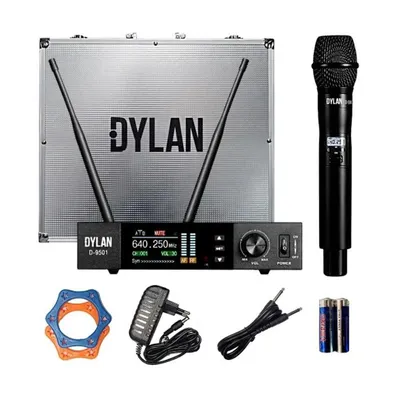 Microfone Sem Fio Dylan D9501 Mao Unid UHF Dinamico
