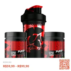 2x Pré Treino Muscle Pump 300g + Shaker