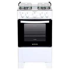 Fogão a Gás de Piso 4 Bocas Atlas Mônaco Plus, Mesa de Inox, Branco