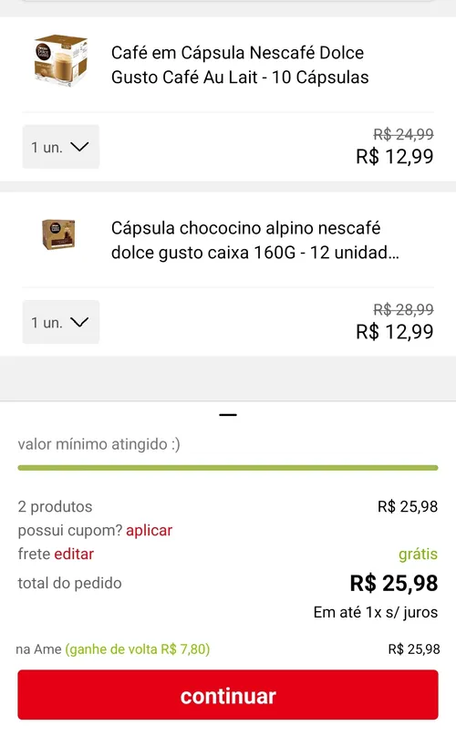 Imagem na descrição da promoção