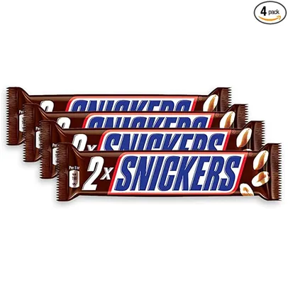 (R$ 1,25 Cada) Combo 4 Snickers Original 45g 