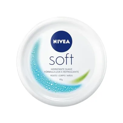 [ PRIME | REC ] NIVEA Creme Hidratante Soft 97g - Hidratação suave e textura leve de rápida absorção, pele macia e com sensação de refrescância