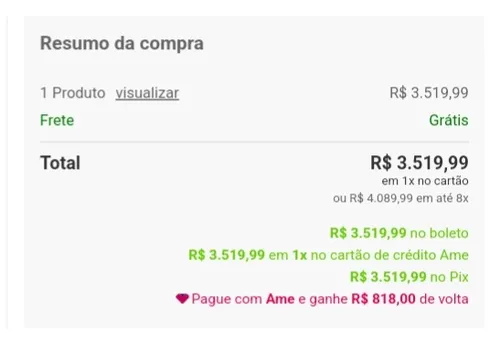 Imagem na descrição da promoção