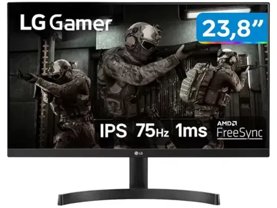 Monitor Gamer 75Hz Full HD 23,8” LG 24ML600M-B