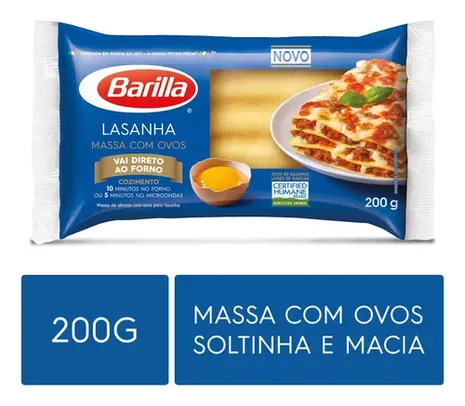 Massa Com Ovos Lasanha Barilla 200g