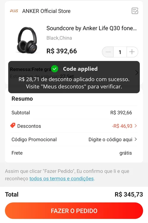 Imagem na descrição da promoção