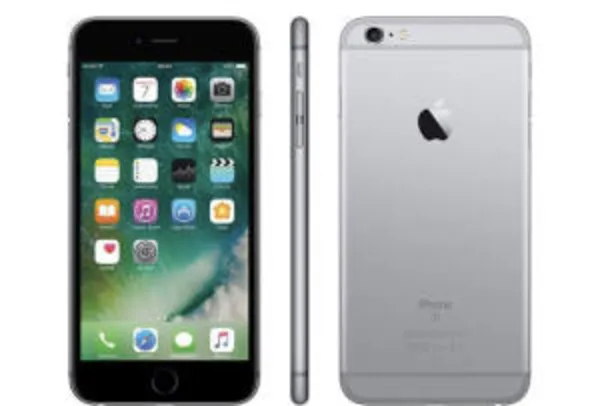iPhone 6s Plus Apple 128GB Cinza Espacial 4G - Tela 5.5” Retina Câm. 12MP + Selfie 5MP iOS 10