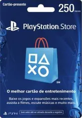 Cartão pré-pago PSN de R$ 250 – por R$ 225,00