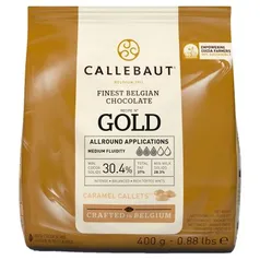 Chocolate Belga Callets Caramelo Gold (30,4% cacau) - Gotas 400g CALLEBAUT São Paulo 