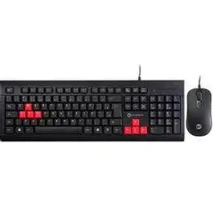 Kit Teclado e Mouse com fio- Goldentec GT Black | R$85