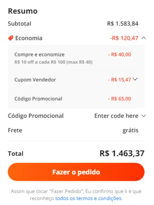 Imagem na descrição da promoção