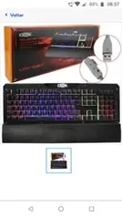 Teclado Game Mecanico LED Multimidia LTK027 LTK-027 DEX | R$131