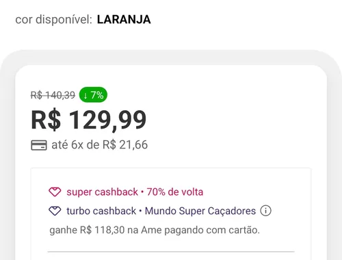 Imagem na descrição da promoção