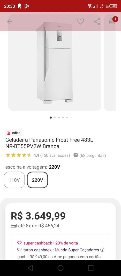 Imagem na descrição da promoção