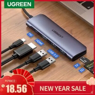 Hub USB Ugreen Tipo C | R$108