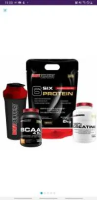 Kit 6 six protein 2kg + BCAA + Creatina R$80