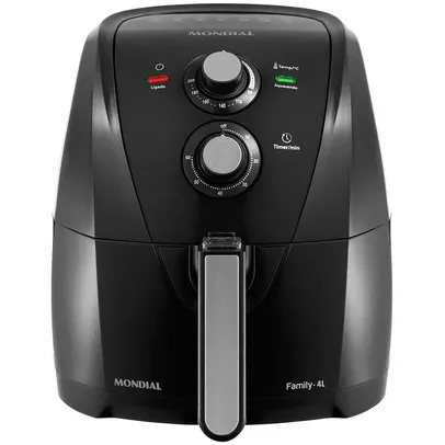 Fritadeira Elétrica Sem Óleo Air Fryer Mondial Family AFN40FB 4 L – Preta - 110V