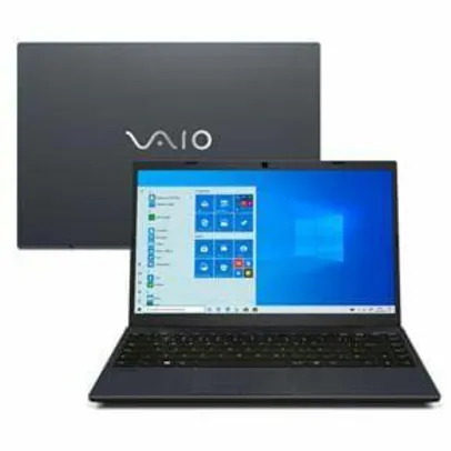 Notebook VAIO Core i3-8130U 4GB 1TB Tela Full HD 14” Windows 10 FE14 VJFE41F11X-B0411H | R$ 2499