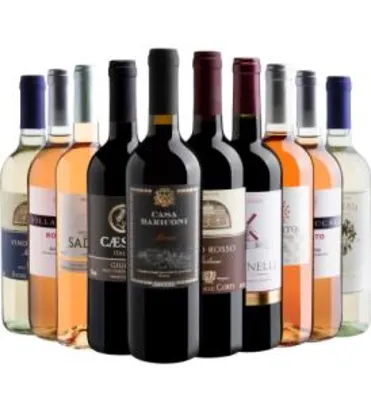 [Primeira compra] Kit de 10 vinhos da Evino - R$170