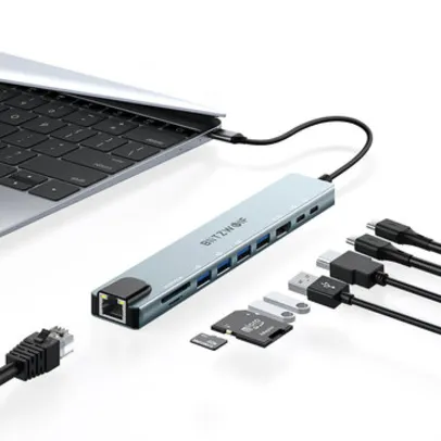 BlitzWolf® BW-NEW TH5 10 em 1 Hubs USB