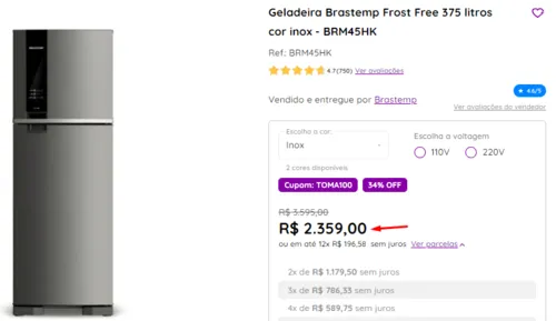 Imagem na descrição da promoção