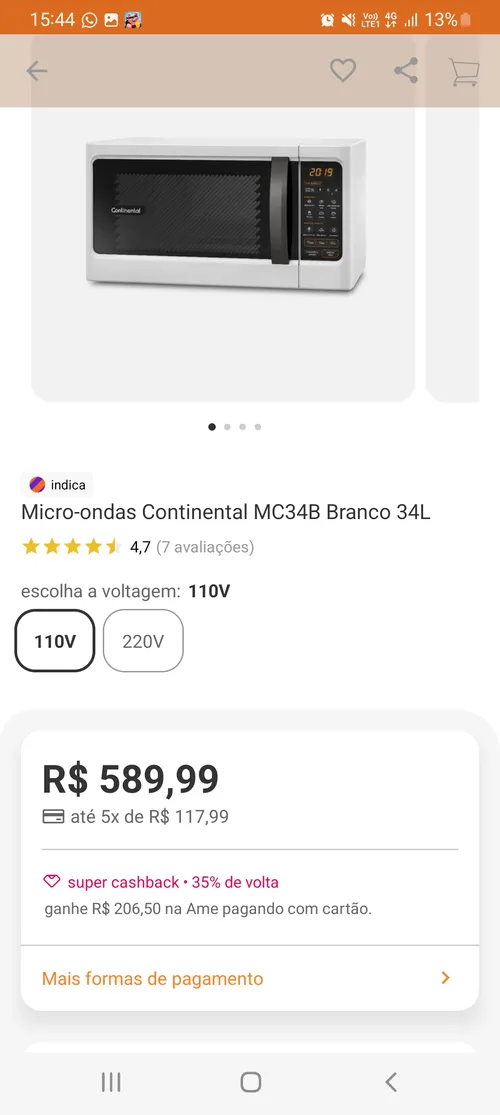 Imagem na descrição da promoção