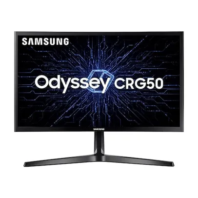 Monitor Gamer 24" Curvo Samsung Odyssey Série CRG50, FHD, 144Hz, HDMI, DP, Freesync - Preto em até 3