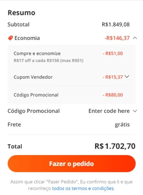 Imagem na descrição da promoção