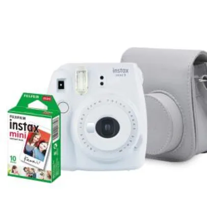 [Prime] Kit Câmera Instantânea Fujifilm Instax Mini 9, Branco Gelo R$ 299