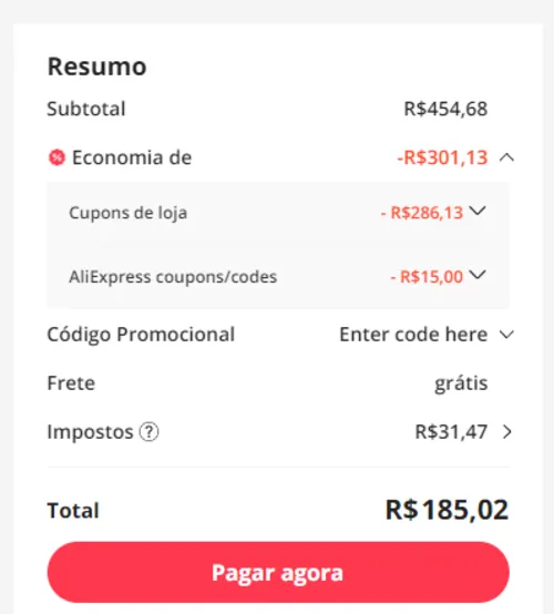 Imagem na descrição da promoção