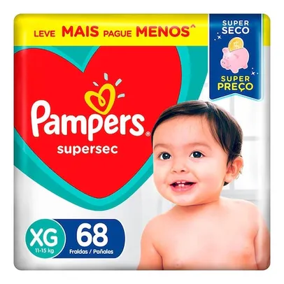 Fralda Pampers Supersec XG - 136 Unidades