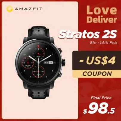Smartwatch Xiaomi Amazfit Stratos 2S (Pulseira de couro e Tela de Safira) R$566