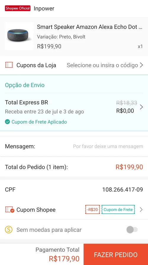 Imagem na descrição da promoção