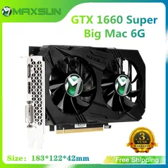 Placa de vídeo Maxsun nova Gtx 1660 super