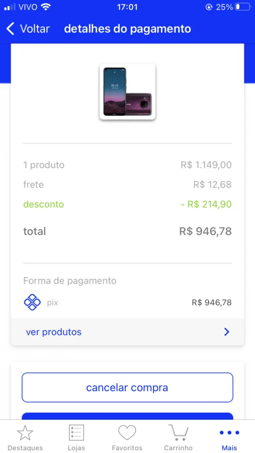 Imagem na descrição da promoção